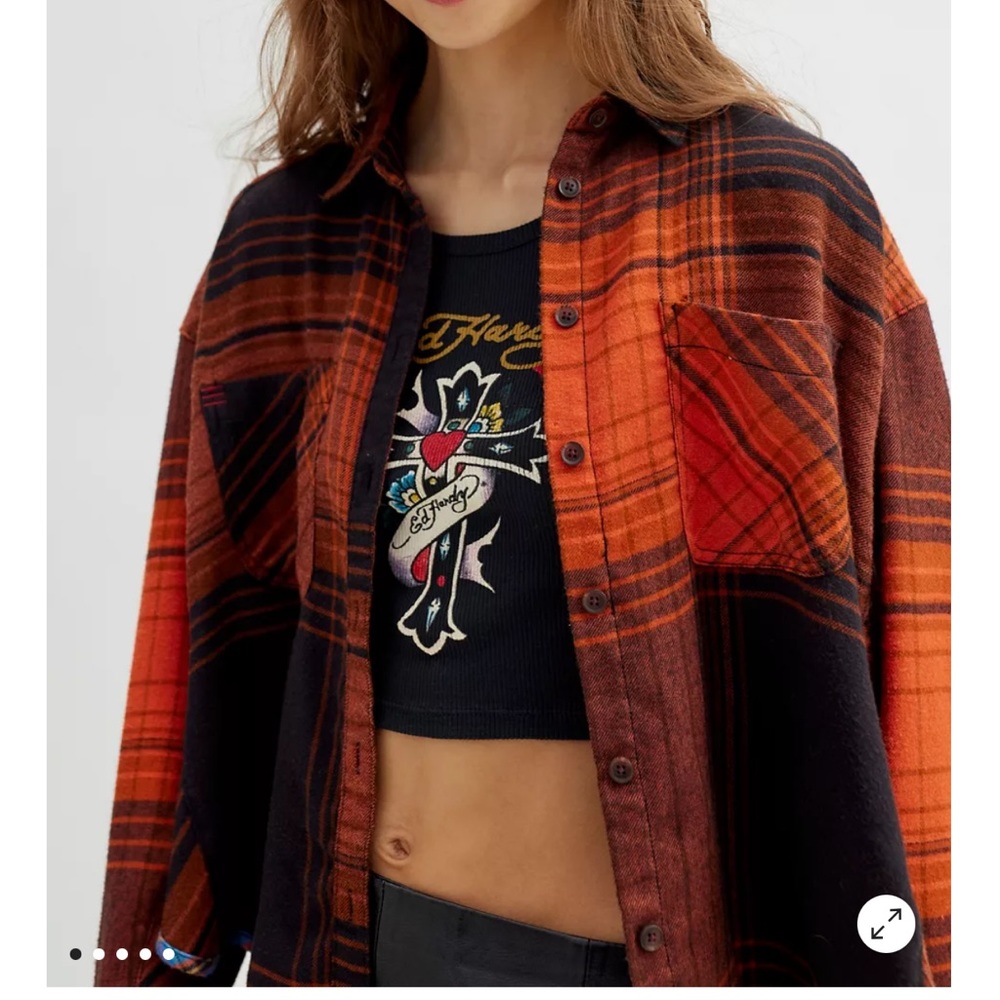 BDG Karl drapey flannel shirt - Picture 2 of 4
